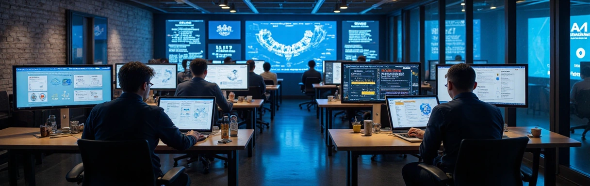 Equipo de JuegosOnline.co trabajando en un entorno digital moderno