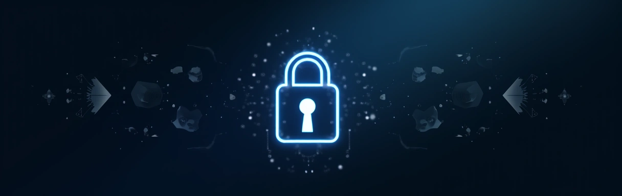 Candado digital representando seguridad y privacidad